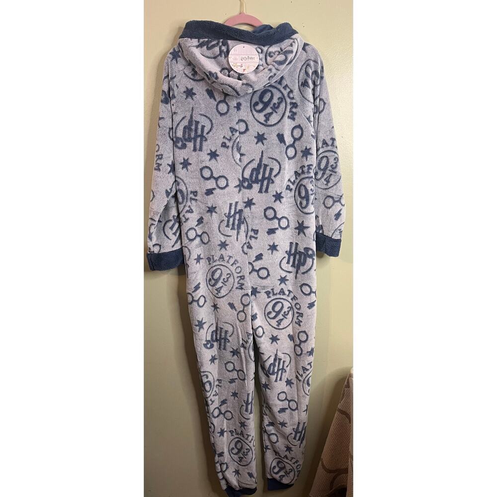 Harry Potter Women Adult Plush Fleece onesie Hooded Sleepwear,size medium, NWT - Picture 3 of 16
